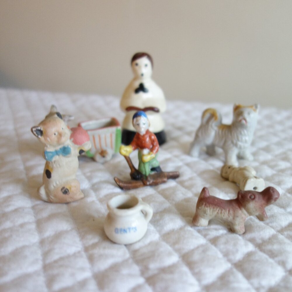 Lot of Vtg ceramic / porcelain figurines from Japan